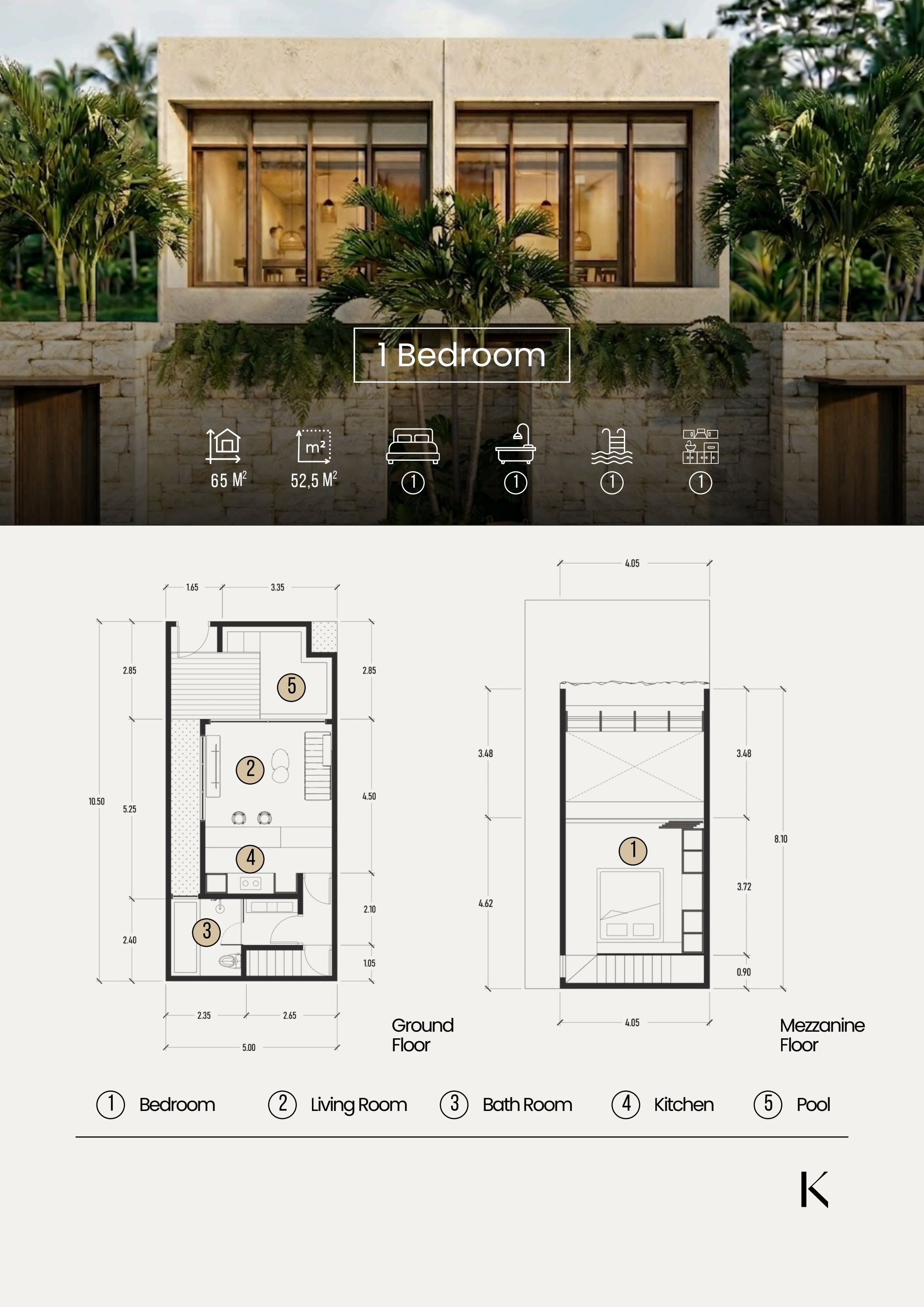 1-slaapkamer suite