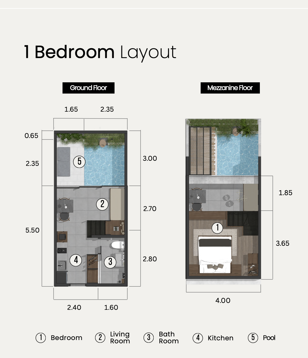 1-slaapkamer suite